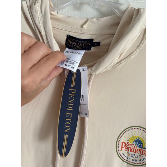 Pendleton Surf Men Long Sleeve Sun Hoodie Performance Stretch Pullover Large NWT - Picture 5 of 5